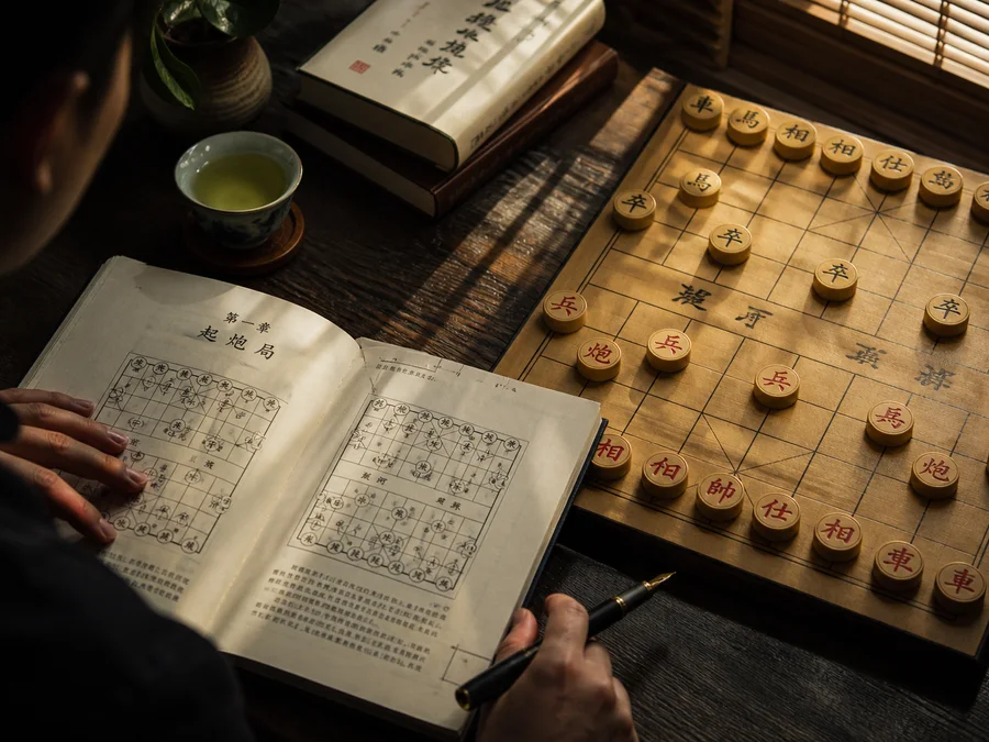 A cannon screen on a xiangqi board
